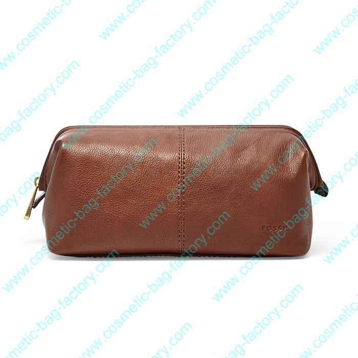 men large leather toiletry ba...