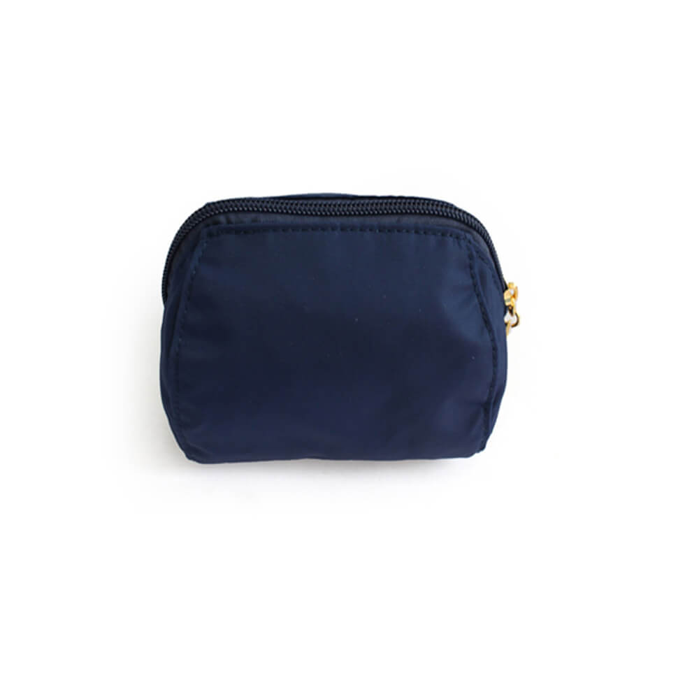 Manufacturer custom logo royal blue cute small makeup pouch bag FY-A6-017