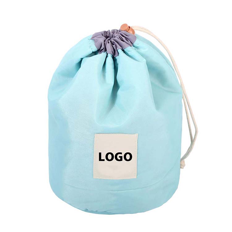 Barrel shaped drawstring cosmetic bag nylon FY-A6-002